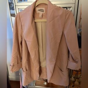 Forever 21 Blush Pink Open-Front Blazer